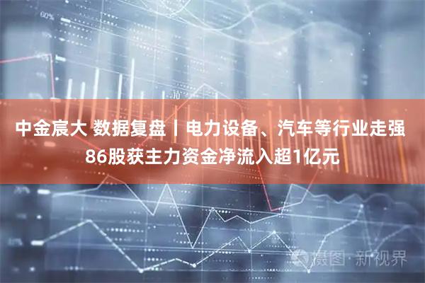 中金宸大 数据复盘丨电力设备、汽车等行业走强 86股获主力资金净流入超1亿元