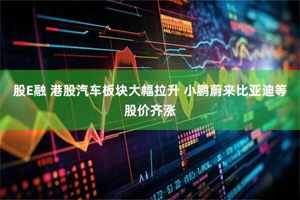 股E融 港股汽车板块大幅拉升 小鹏蔚来比亚迪等股价齐涨